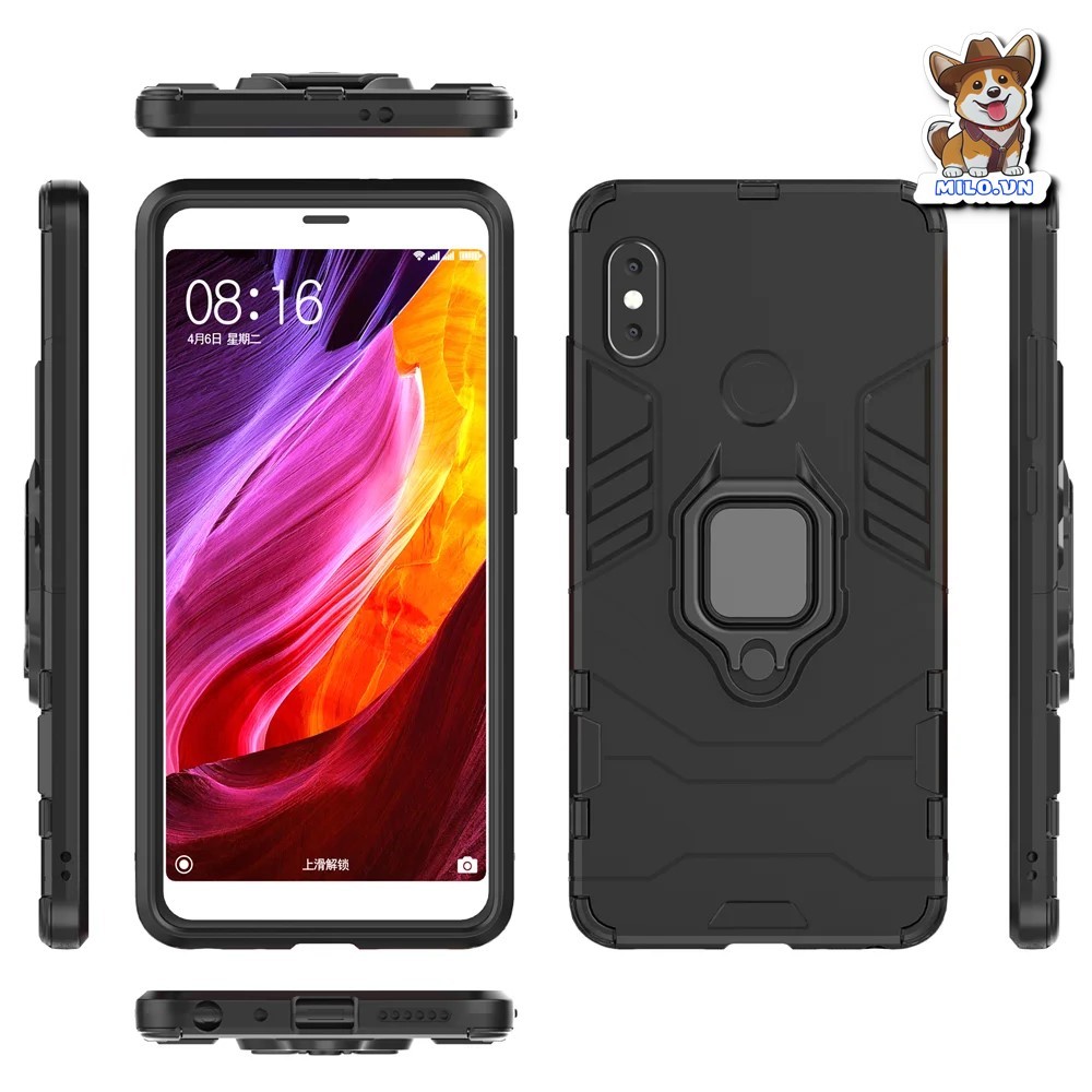 Ốp Vỏ Giáp Ironman Xiaomi Redmi Note 5 / Note 5 Pro kèm Iring cao cấp