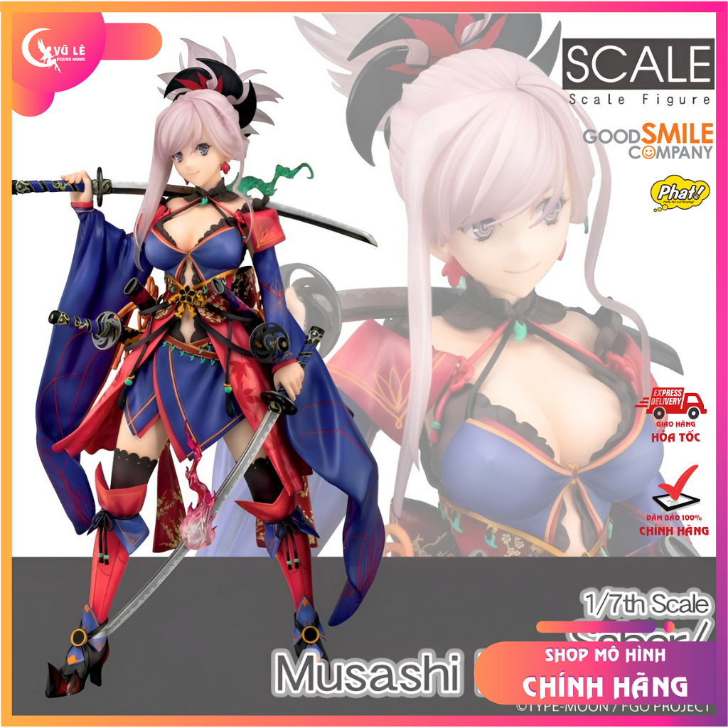 Mô hình Fate/Grand Order - Saber/Miyamoto Musashi chính hãng Phat Company 1/7 scale Figure H26cm