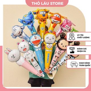 Bong bóng hình thú tay cầm, Bong bóng cầm tay, bong bóng sinh nhật hoạt hình,bong bóng động vật