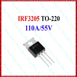 10cái mosfet irf3205 110a 55v to-220 f3205 3205 linh kiện bán dẫn kênh n
