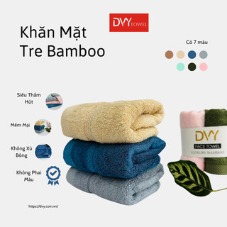 Khăn Mặt Tre Bamboo Mềm Mại Siêu Thấm Hút Không Phai Màu Không Xù Bông