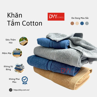 Khăn tắm lau mặt 100% cotton dvy towel mềm mại thấm hút tốt không phai màu dành cho gia đình khách sạn