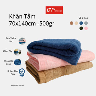 Khăn Tắm Tre Bamboo 70x140cm 500gr DVY TOWEL Siêu Dày Siêu Thấm Hút Cho Gia Đình Khách Sạn