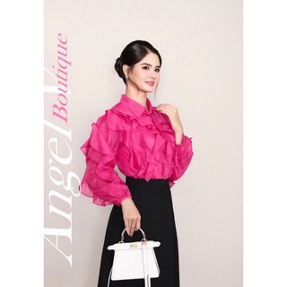 Áo sơ mi bèo tiểu thư hồng tiểu thư - Angel V