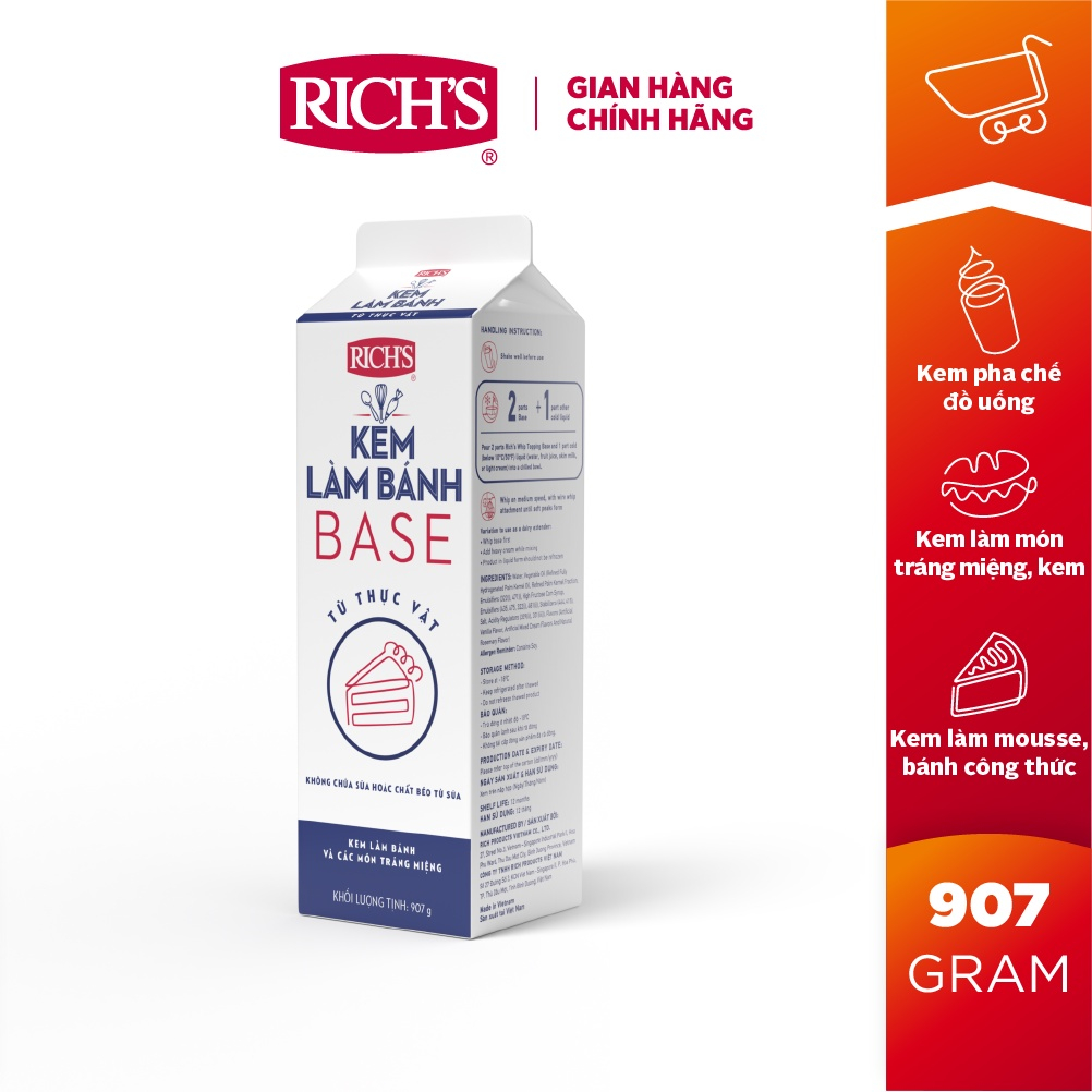 Kem trang trí - Topping Base 900g