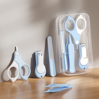Bộ Cắt Móng Tay Cho Bé Đa Năng An Toàn Cho Bé Kèm Hộp Đựng (4 Chi Tiết Bấm Móng Tay + Kéo + Dũa + Nhíp)