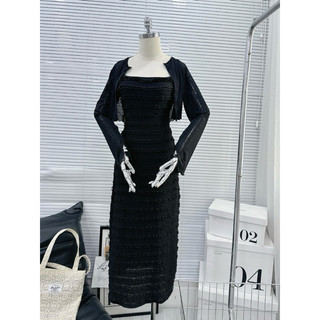 SET ĐẦM DÀI REN THUN + KHOÁC