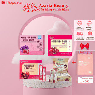 Bột Collagen Uống Lựu Đỏ Bio Cell Hàn Quốc, giảm mỡ, thừa cân, làm đẹp da, hộp 30 gói