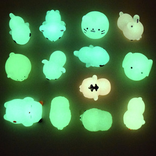 Thú mochi dạ quang xả stress - Đồ chơi thú mochi squishy dạ quang