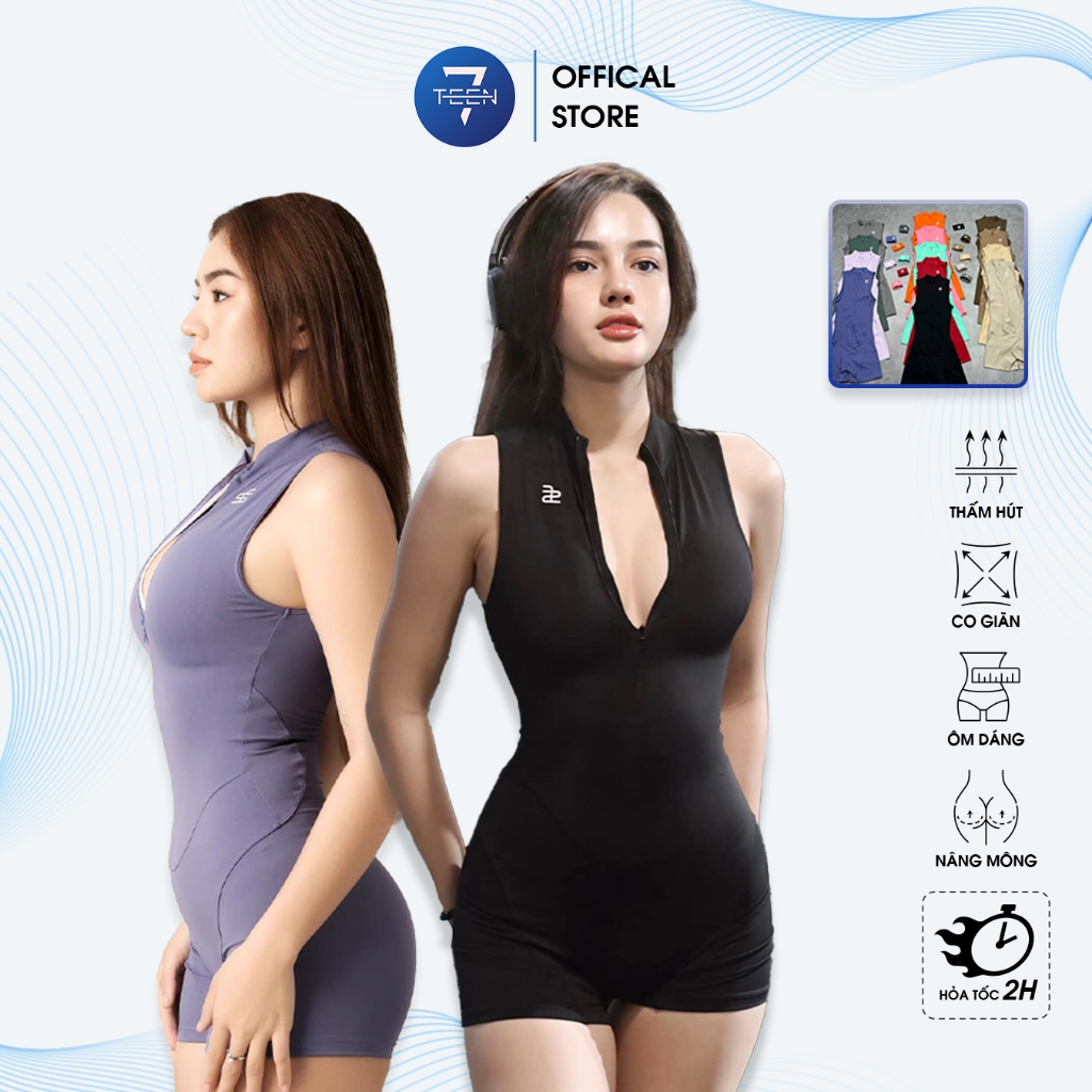 [SEY chính hãng - Sẵn Mút] Bộ JUMPSUIT SEY TANK POLY - Bộ đồ tập gym, đạp xe, yoga, chạy bộ tôn dáng