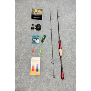 Combo Cần Lure Bọ Cạp Đỏ & Máy Ngang FR200 tặng  Dây pe + 2 mồi & Dầu Bảo Dưỡng