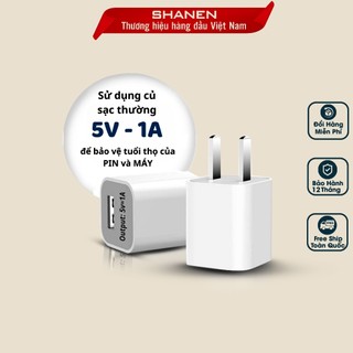 Củ sạc 5V - 1A dành cho máy massage bụng kinh SHANEN, thiết bị gia dụng nhỏ, máy hút bụi, máy cạo râu