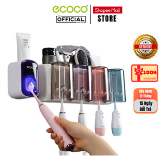  Bộ Nhả Kem Đánh Răng Tự Động ECOCO Kệ Để Đồ Phòng Tắm Cao Cấp 2,3,4 Cốc Nhựa ABS Bảo Hành 12 Tháng 