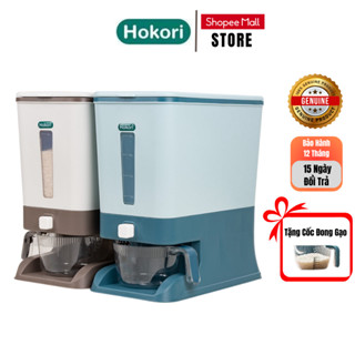  Thùng Đựng Gạo HOKORI Cao Cấp Chống Ẩm Mối Mọt  Dung Tích 10kg Nhựa Việt Nhật Plastic 