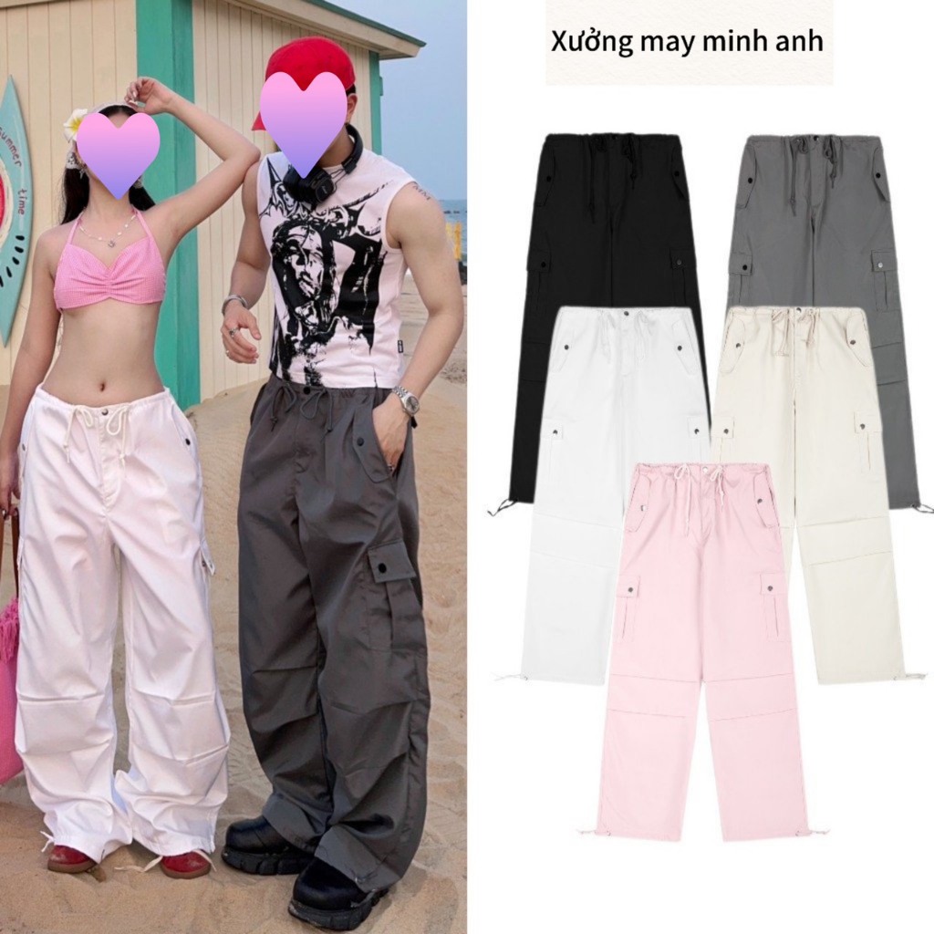 Quần Kaki Túi Hộp Ông Rộng Dây Rút Eo Nắp Túi Bạc Có Bigsize 90kg Hottren 2024 MA838 | BigBuy360 - bigbuy360.vn