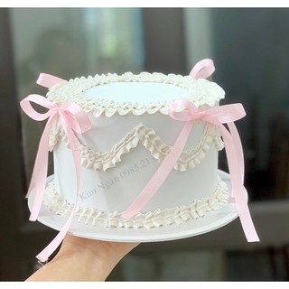 bánh sinh nhật phong cách vintage, bánh kem kiểu hàn quốc