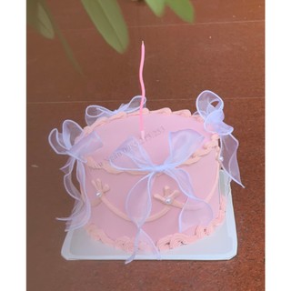Bánh sinh nhật mầu hồng bánh bèo, bánh kem tone pastel