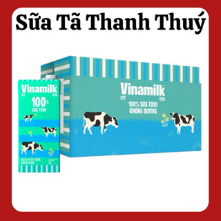 Thùng 12 Hộp Sữa tươi tiệt trùng Vinamilk Không đường -  12 hộp x 1L