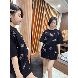 Áo Miu Miu thêu chỉ Đá 2 màu Hồng Đen
