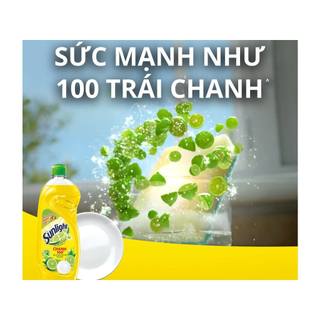 Nước rửa chén Sunlight Chanh 100 đánh bay dầu mỡ cứng đầu