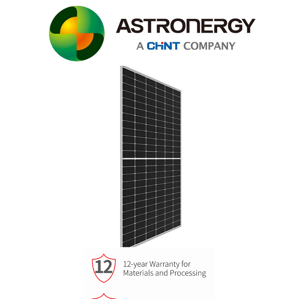 Tấm Pin mặt trời Astronergy Chint 545W LOẠI A HIỆU SUẤT CAO Half-cut cell
