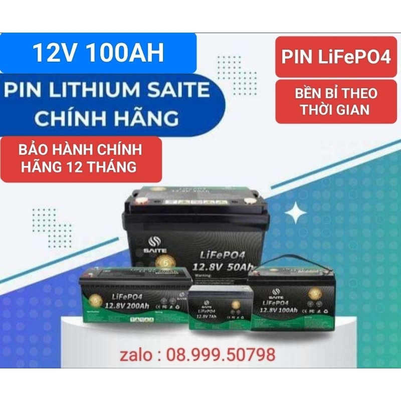 Pin Lithium LiPePO4 Saite 12V 100Ah