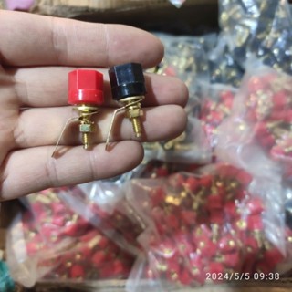 [Set 10 đôi ] Cọc Loa đỏ đen 4mm hàng mới chất lượng cao