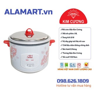 Nồi cơm điện kim cương 1.8l 1,8 lít nắp rời
