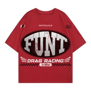 Áo Thun Tay Lỡ Unisex FUNT DRAG RACING - ĐỎ