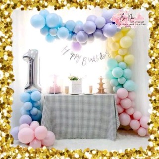 (NHIỀU MÀU)COMBO 25 50 bóng macaron pastel