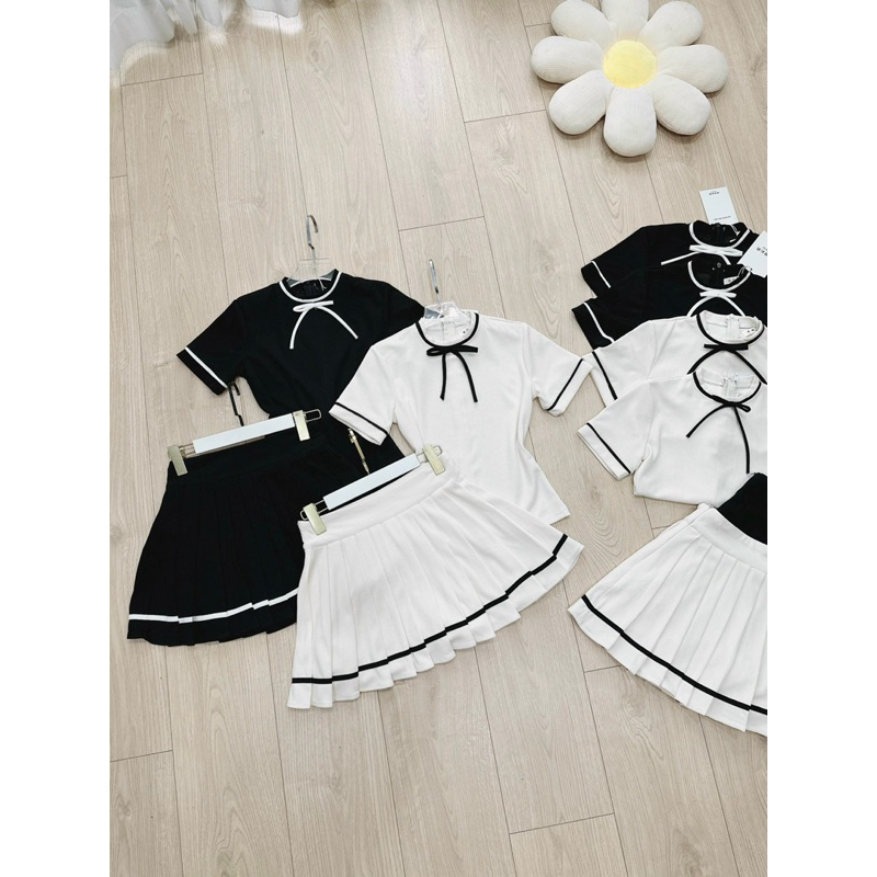 Set Áo Váy Len Tăm Xếp Ly Siêu Nữ Tính , Set Bộ Đồ Nữ Cộc Tay LiLy Dress (Có bigsize) | BigBuy360 - bigbuy360.vn