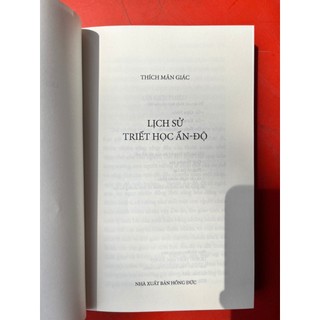 Sách - Lịch Sử Triết Học Ấn Độ (HN)