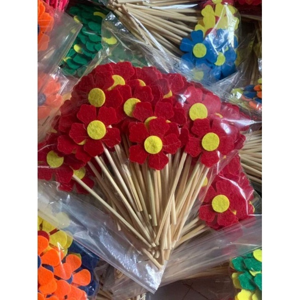 Hoa bé ngoan nỉ 3,5cm - đồ dùng mầm non