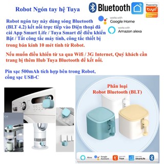 Robot ngón tay thông minh, Bluetooth, App Smart Life / Tuya Smart / Home Assistant -