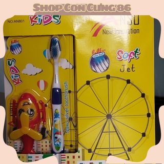 Bàn chải đánh răng cho bé ANSU HÀN QUỐC/ ( Tặng kèm Máy Bay / Búp Bê