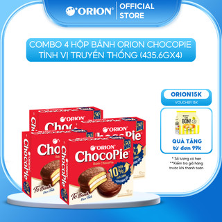 Combo 4 Hộp Bánh Orion ChocoPie Tình Vị Truyền Thống (435.6g x 4)