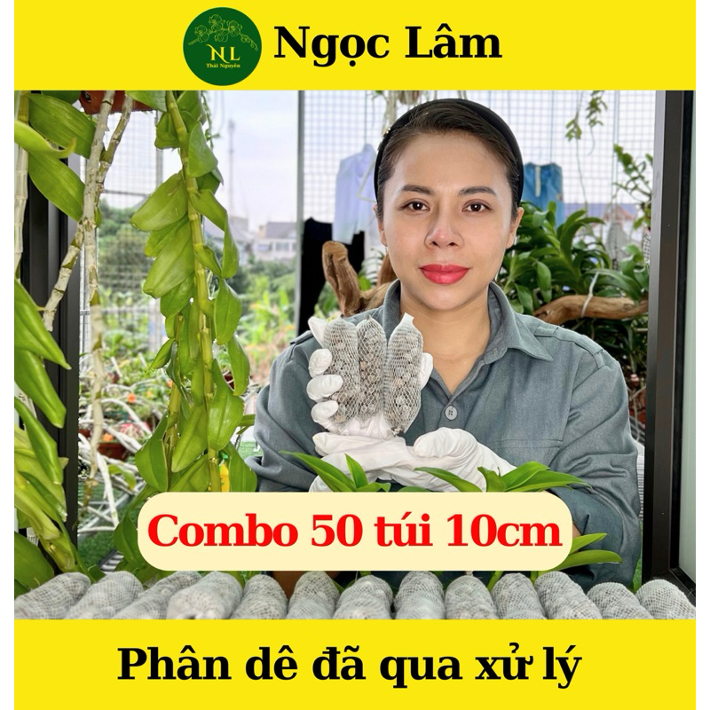 Combo 50 túi Phân dê 10cm đã qua xử lý
