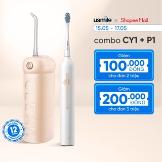  Bàn chải điện sóng âm usmile P1 + Tăm nước usmile CY1