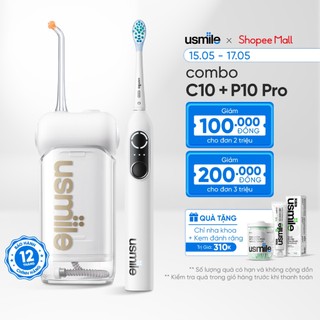  Bàn chải điện sóng âm usmile P10 PRO + Tăm nước usmile C10