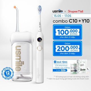  Bàn chải điện sóng âm thông minh usmile Y10 + Tăm nước usmile C10