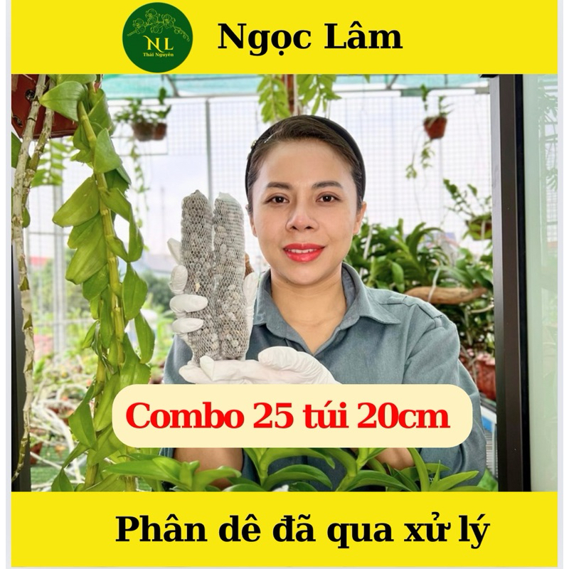Combo 25 túi Phân dê 20cm đã qua xử lý