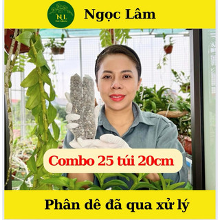 Combo 25 túi Phân dê 20cm đã qua xử lý