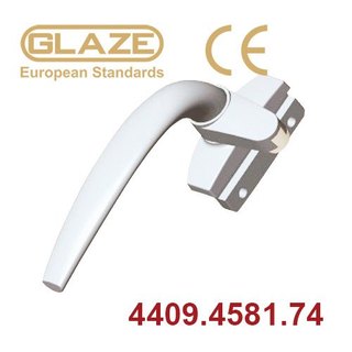 Tay gạt cửa sổ nhôm 458 - có chân