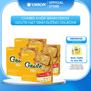 Combo 4 Hộp Bánh Orion Goute Hạt Dinh Dưỡng (316,8g x 4)