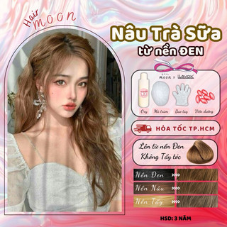 Thuốc nhuộm tóc Lavox màu NÂU TRÀ SỮA GỖ TRẦM,MAPLE,không tẩy tóc, thuốc nhuộm tóc tại nhà Moon Hair