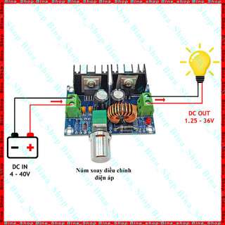 Mạch hạ áp xl4016 dc-dc 8a 200w - mạch giảm áp xl4016e1 pwm 4v-40v xuống 1.25v-36v