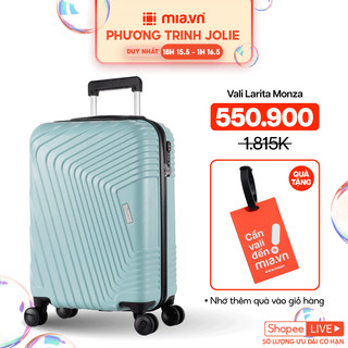  Vali Kéo MIA.vn Du Lịch Larita MONZA size 20 S Nhựa ABS Cứng Cáp Bền Bỉ - Bảo Hành Trọn Đời