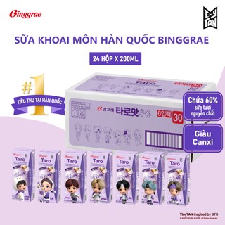 Thùng 24 hộp sữa khoai môn milk binggrae hàn quốc - thùng 24 hộp x 200ml