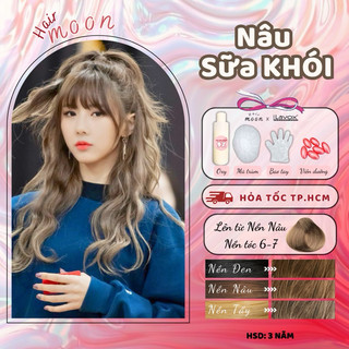 Set Thuốc nhuộm tóc Lavox màu Nâu Sữa Khói, không tẩy tóc, Thuốc nhuộm tóc tại nhà Moon Hair an toàn