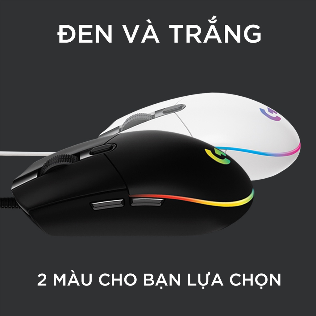 Chuột game có dây Logitech G102 Lightsync Tùy chỉnh RGB 8000 dpi 6 nút bấm Nhẹ Chính hãng Bảo hành 24 Tháng | BigBuy360 - bigbuy360.vn